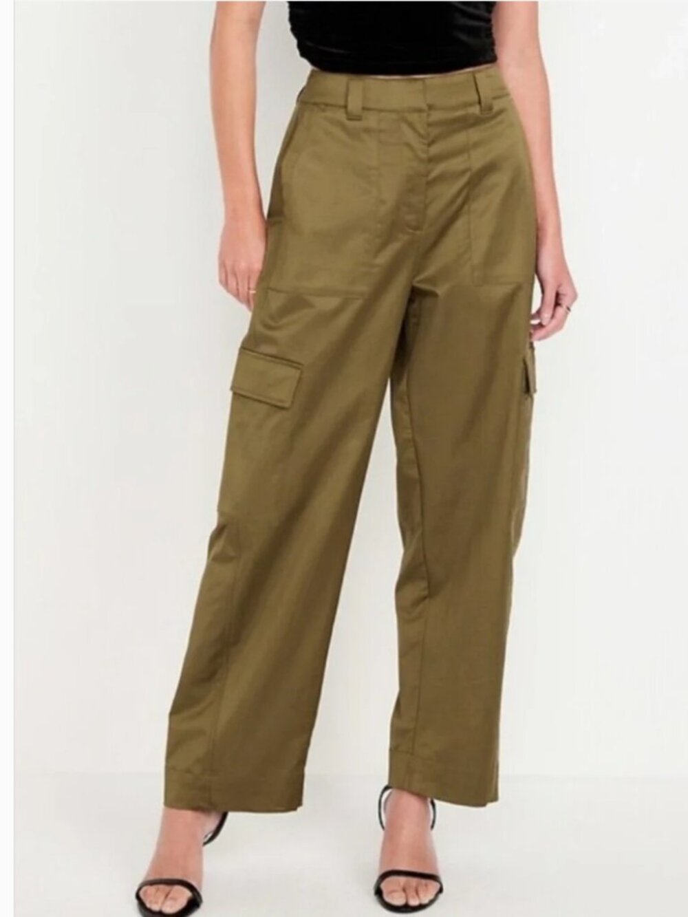 Old Navy Satin Barrel Leg Cargo Pants - size 12